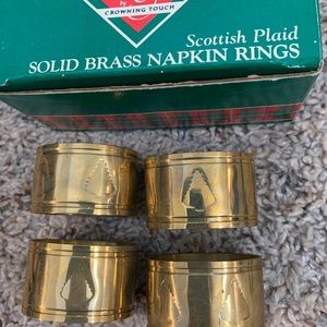 Crowning Touch Solid Brass Napkin Rings